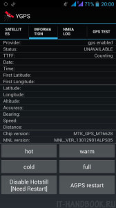 Настройка GPS в инженерном меню Android