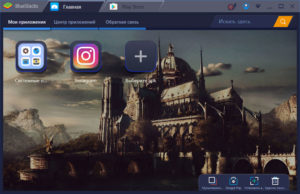 Иконка Instagram на рабочем столе эмулятора BlueStacks 3